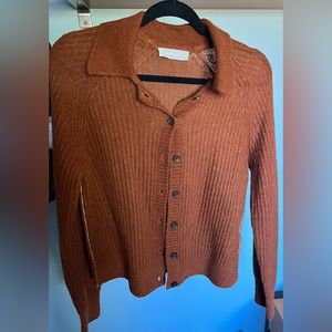 Burnt orange alpaca cardigan. Used once, perfect condition!